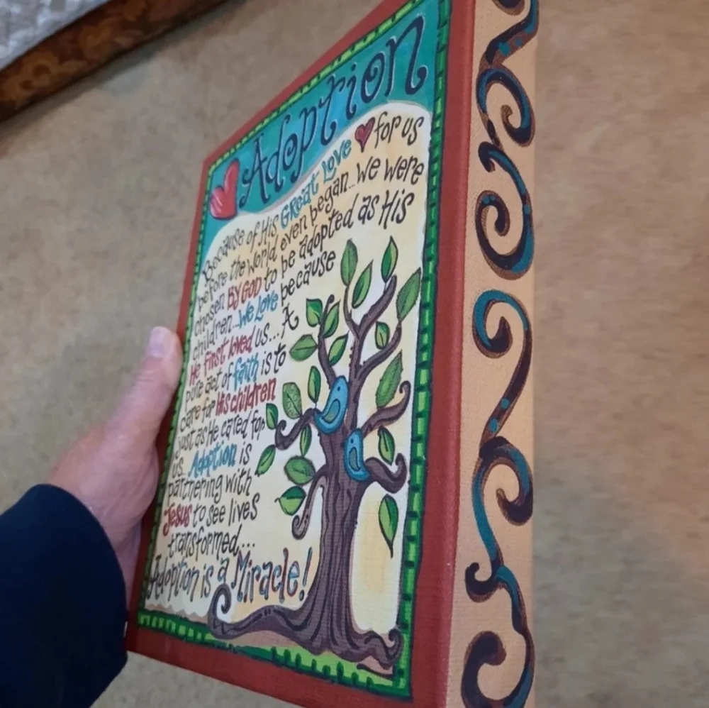 Adoption Story art on canvas inspirational Luna